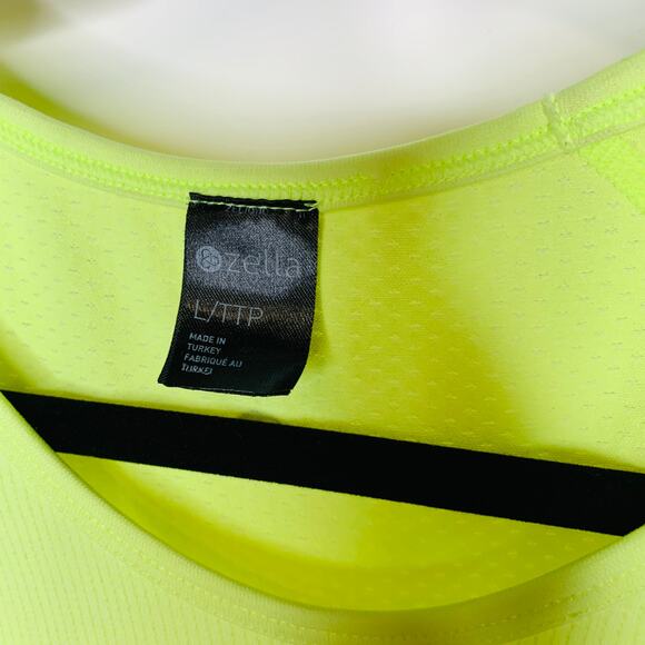 Zella Neon Yellow Microfiber Top Sz Large - Picture 7 of 8